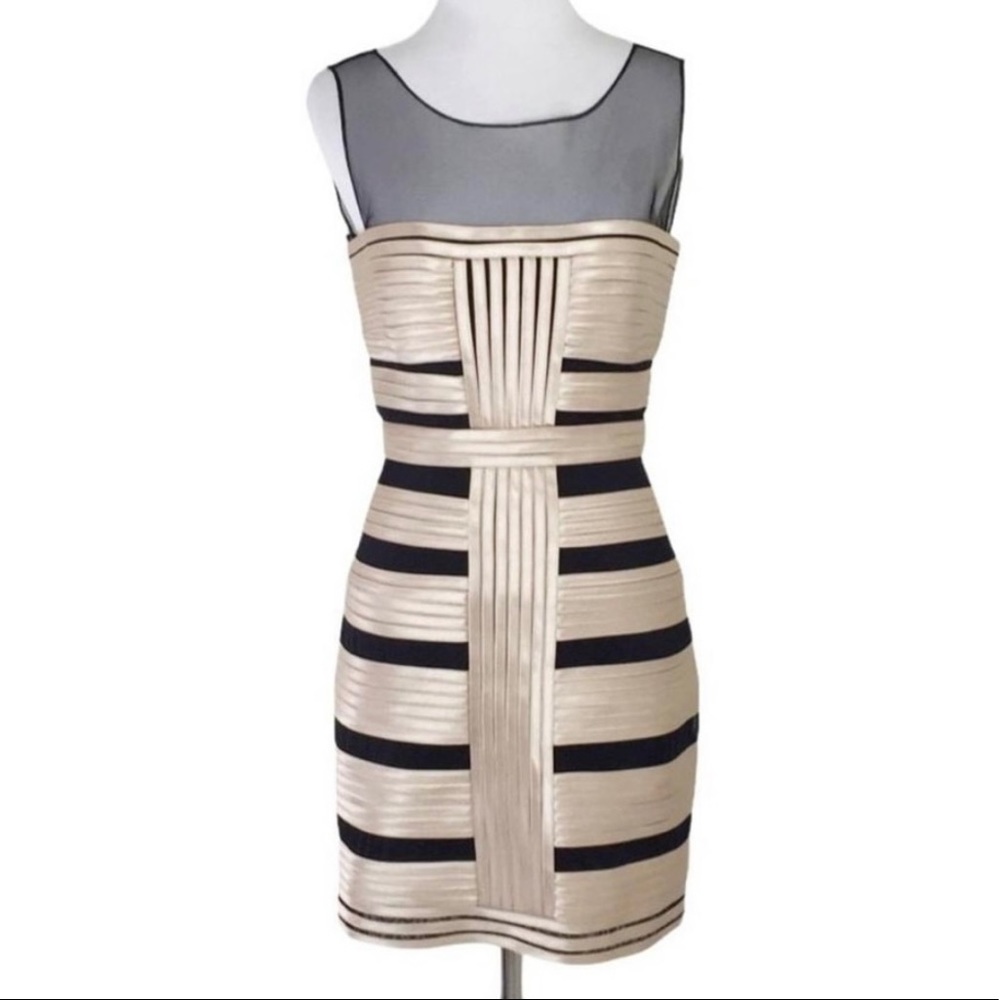 Bcbg beautiful, like new condition mini dress. Wore one. Stretchy fabric. - Picture 2 of 10